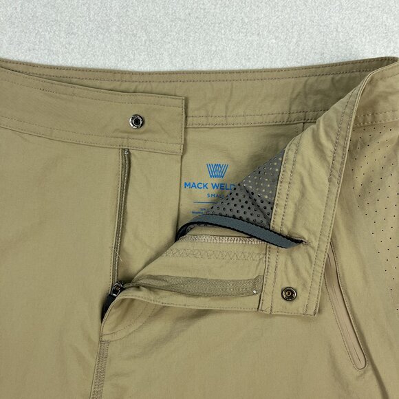 Mack Weldon Shorts Mens S Beige 8" Ins. Performance Athletic Nylon Stretch - Picture 7 of 13